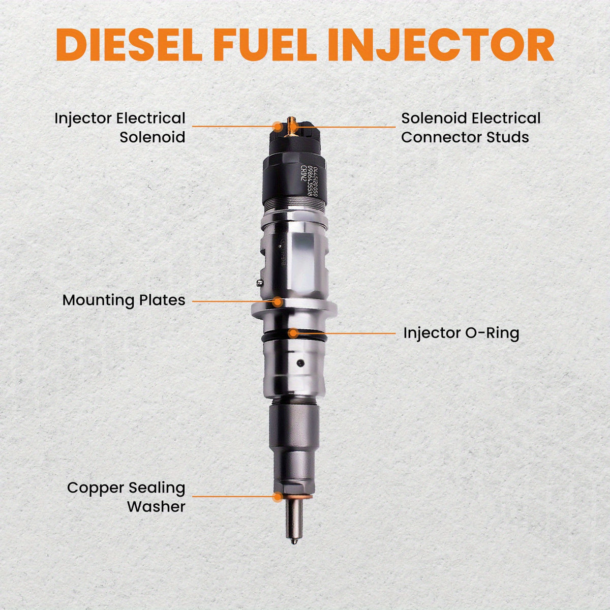 6 PCS Diesel Fuel Injectors for Dodge Ram 2500 3500 Cummins 1.77gal for Sterling Heavy Duty Truck 0986435518